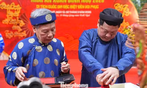 Tận thấy màn khai ấn Lý triều ở đền Voi Phục 
