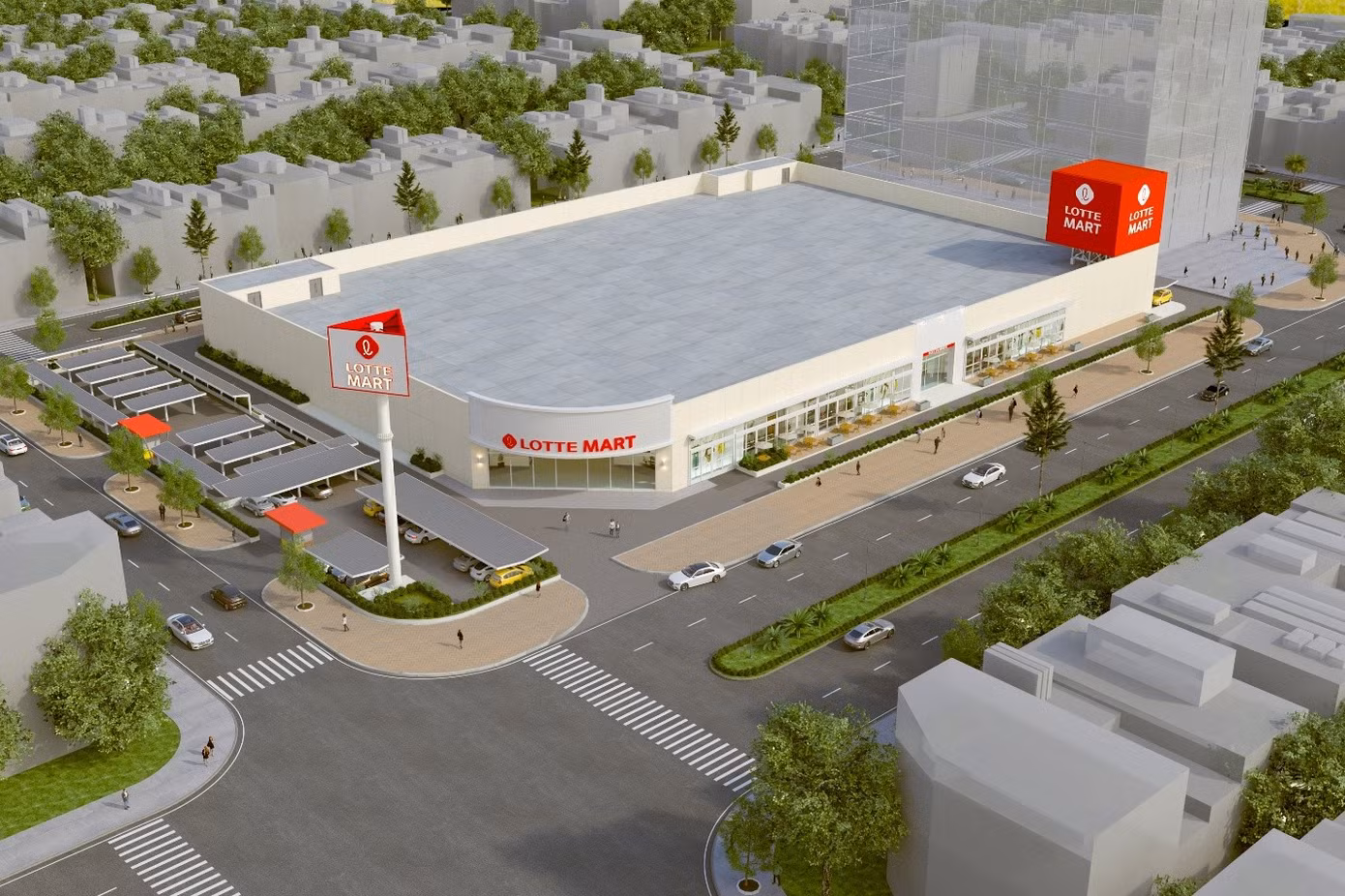 LOTTE MART Hạ Long được quy hoạch trên diện tích hơn 10.000 m², sẽ cung cấp mô hình mua sắm đa tiện ích cho người dân Hạ Long và du khách