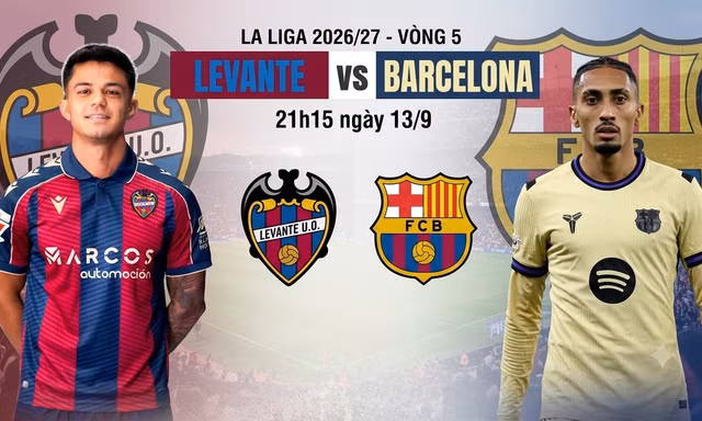 Nhận định Levante vs Barcelona, 21h15 ngày 13/9: ‘Cơn cuồng phong’ Catalonia chưa dừng lại