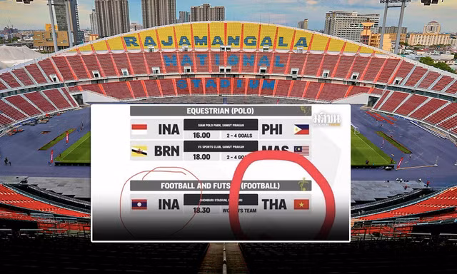 Thái Lan lại nhầm quốc kỳ Việt Nam khi công bố lịch thi đấu SEA Games 33