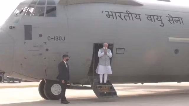 Thủ tướng Narendra Modi tham dự lễ khánh thành đường cao tốc Purvanchal ngày 16/11. Ảnh chụp màn hình