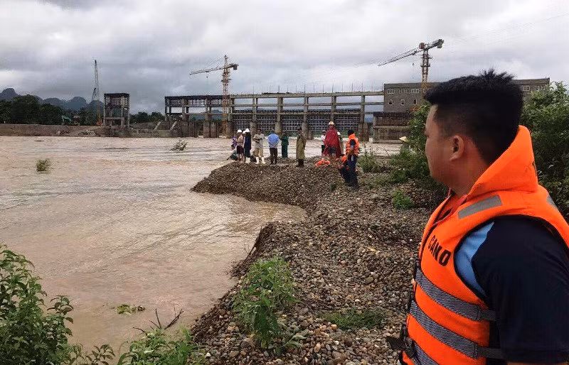 Hiện trường tìm kiếm nạn nhân. Ảnh: PCCC Thanh Hóa