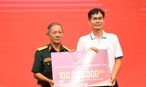Tiền Phong Golf Championship - Non sông một dải huy động được 670 triệu đồng tri ân người khó khăn, cựu chiến binh