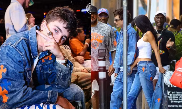 Cặp đôi Kylie Jenner - Timothée Chalamet đi xem bóng rổ cũng phải mặc đẹp