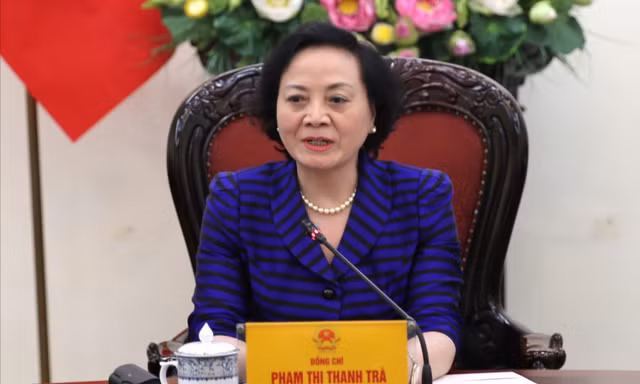 Phó Thủ tướng Phạm Thị Thanh Trà lưu ý về việc xử lý số lượng cấp phó dôi dư