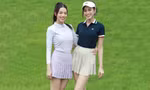 Hoa hậu Đỗ Thị Hà - Thanh Thủy đọ dáng trên sân golf 