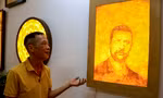 Độc đáo tranh giấy dừa từ đôi tay khéo léo của nghệ nhân Đà Nẵng