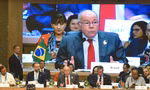 Ngoại trưởng Brazil Mauro Vieira phát biểu tại khai mạc hội nghị G20 ngày 21/2. (Ảnh: linkedin)