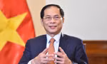 Phó Thủ tướng, Bộ trưởng Ngoại giao Bùi Thanh Sơn trong cuộc trả lời phỏng vấn báo chí nhân dịp sắp khép lại năm 2024. (Ảnh: Mofa)