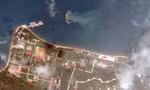 Ảnh vệ tinh của Planet Labs chụp quân cảng Ream ngày 25/4. (Ảnh: AP)