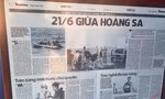 Một trang báo Tiền Phong được Nhà trưng bày sưu tầm và đưa vào tư liệu báo chí về chủ quyền biển đảo. Ảnh: Nguyễn Thành
