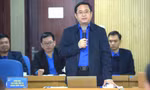 Anh Nguyễn Quốc Huy, Chánh Văn phòng T.Ư Đoàn: Việc xây dựng báo cáo chính trị Đại hội thay vì đặt tổ chức Đoàn làm chủ thể đã lấy thanh niên làm chủ thể. Ảnh: Xuân Tùng
