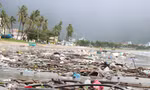 Bãi biển Đà Nẵng ngập rác sau bão