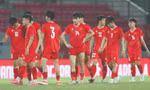 Các tuyển thủ U20 Việt Nam thất vọng sau trận thua U20 Syria. Ảnh: Quyết Thắng