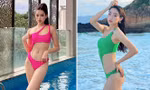Đỗ Thị Hà, Lương Thuỳ Linh cùng diện kiểu áo tắm khoét eo khoe vóc dáng nóng bỏng 'vạn người mê'