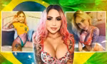 CĐV ‘nóng bỏng’ nhất Brazil ‘đưa tình’ với Cristiano Ronaldo