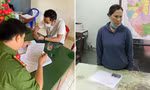 Đối tượng Nguyễn Thanh Tùng và Lương Thị Diễm Trang tại cơ quan công an.