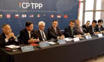 Đại diện các quốc gia CPTPP trong cuộc họp báo tại Santiago, Chile, năm 2019. (Ảnh: Reuters)