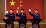 Nhóm 3 phi hành gia được đưa lên trạm vũ trụ của Trung Quốc trong ngày 17/6. (Ảnh: Xinhua)
