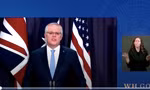 Thủ tướng Úc Scott Morrison trong cuộc họp trực tuyến công bố cơ chế đối tác mới