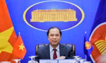 Thứ trưởng Nguyễn Quốc Dũng tham dự cuộc họp. (Ảnh: Mofa)