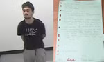 Danyal Hussein (ảnh trái) và bản "hợp đồng với quỷ dữ" mà Hussein kí bằng chính máu của mình. Ảnh: Sky News