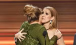 Adele và Celine Dion ôm nhau khóc 