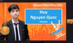 Chủ nhân tấm Huy chương Vàng Tin học văn phòng thế giới 2020-2021 Nguyễn Quốc Huy