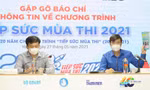 Anh Bùi Quang Huy, Ủy viên dự khuyết T.Ư Đảng, Bí thư thường trực T.Ư Đoàn, Chủ tịch T.Ư Hội SVVN thông tin về chương trình Tiếp sức mùa thi năm 2021 (Ảnh Dương Triều)