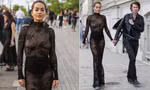 Rita Ora lại mặc xuyên thấu đi trên phố
