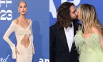 Thiên thần nội y lộ vòng một, Heidi Klum hôn chồng trên thảm xanh