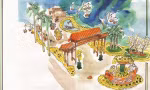 Ảnh mô hình cổng làng ở Hội hoa xuân Phú Mỹ Hưng.