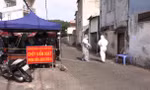 Một khu phố ở TP.Vũng Tàu, tỉnh Bà Rịa-Vũng Tàu bị phong tỏa. Ảnh: VTV.