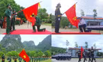 Quang cảnh Lễ tuyên thệ chiến sĩ mới 2021 của Bộ đội Biên phòng Lạng Sơn và Vùng 5 Hải quân, sáng 11/6 