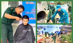 344 tổ ‘Tay kéo Biên phòng’ cắt tóc miễn phí cho học sinh và nhân dân