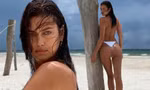 Irina Shayk ngực trần trên bãi biển, hình thể ‘bỏng mắt'