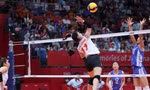 Đội tuyển bóng chuyền nữ Việt Nam giành thắng lợi quan trọng 3-1 trước Triều Tiên. Ảnh Linh Hoàng