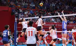 Bóng chuyền nữ Việt Nam chạm tay vào bán kết Asiad 19 với chiến thắng 3-1 trước Triều Tiên (ảnh Nhật Nhật) 