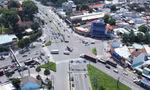 Nhìn từ trên cao khu vực xây hầm chui đầu tiên tại Bình Dương