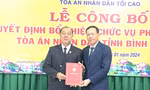 Công bố quyết định của TAND Tối cao về công tác cán bộ tại Bình Dương 