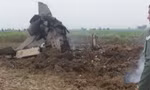 Máy bay huấn luyện MiG-21 của Ấn Độ gặp nạn. Ảnh: NDTV