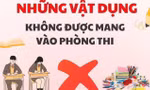 Inforgraphic: Những vật dụng không được mang vào phòng thi