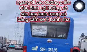 Chạy xe buýt vào đường cấm bị người dân quay clip, tài xế bị phạt