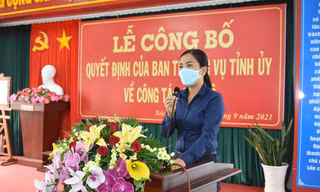 Tân Bí thư Tỉnh đoàn Sóc Trăng Triệu Thị Ngọc Diễm phát biểu
