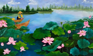 Giáo viên, học sinh trổ tài vẽ tranh trên tường