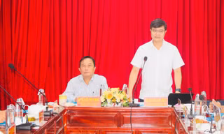 Anh Bùi Quang Huy phát biểu