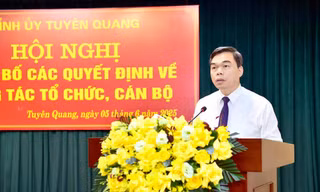 Tỉnh ủy Tuyên Quang công bố các quyết định về công tác cán bộ