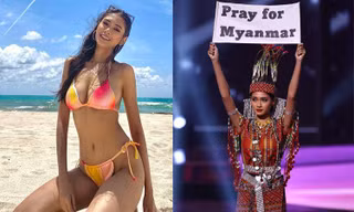Hoa hậu Hoàn vũ Myanmar tung ảnh bikini ‘bốc lửa’ sau khi bác tin bị truy nã