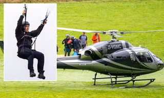 Người đi bộ ‘giật mình’ khi thấy Tom Cruise nhảy dù xuống đường