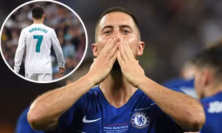 Hazard được trao áo số 7 khi gia nhập Real.